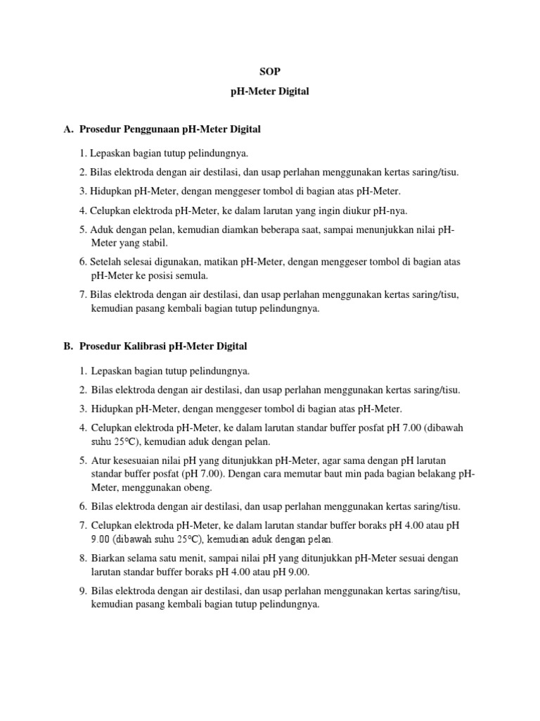 pHMeter SOP PDF