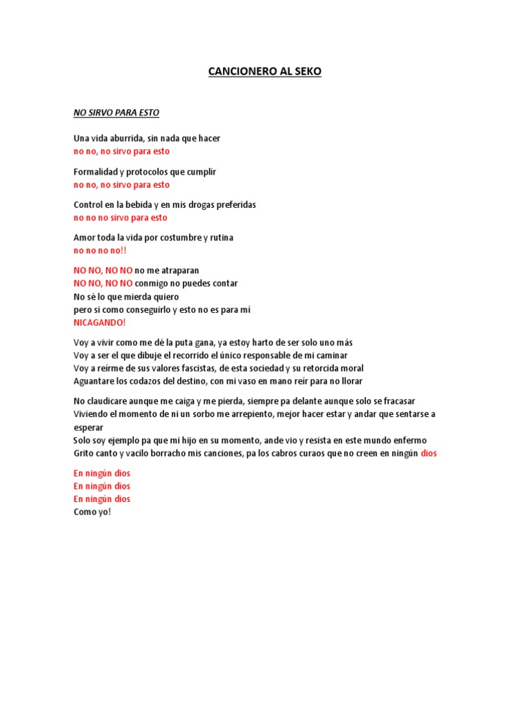 No Sirvo Para Esta Vida | PDF
