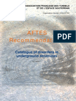 Catalogue of Disorders in Underground Structures