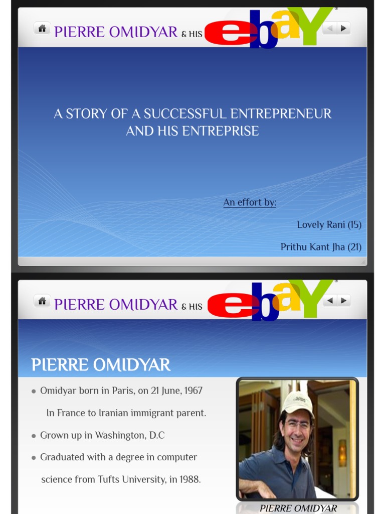 Pierre Omidyar: Founder of eBay | PDF | E Bay | Pay Pal