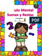 Cálculo Mental Sumas y Restas PDF