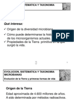 Evolucion Sistematica y Taxonomia Microbiana