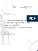 Modelos Matematicos de Inventarios Aplicacion A Una Empresa Minorista.