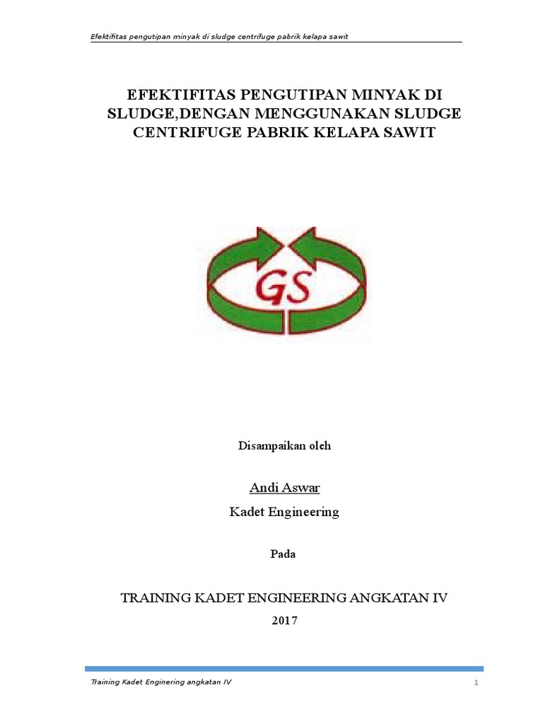 Efektivitas Sludge Centrifuge CPO | PDF | Komputer