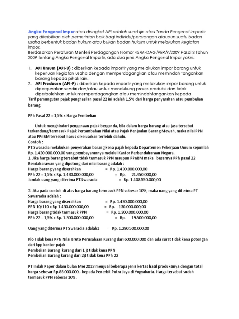 Angka Pengenal Impor | PDF | Bisnis | Pengelolaan Keuangan & Uang