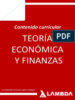 Teoria Economica y Finanzas - Contenido Curricular 2018 II