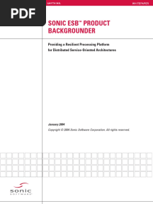 Sonic Esb Product Backgrounder: Providing A Resilient Processing Platform For Distributed Service-Oriented Architectures