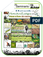 Iniciación en Horticultura Ecológica Para Pequeños Huertos. (I)