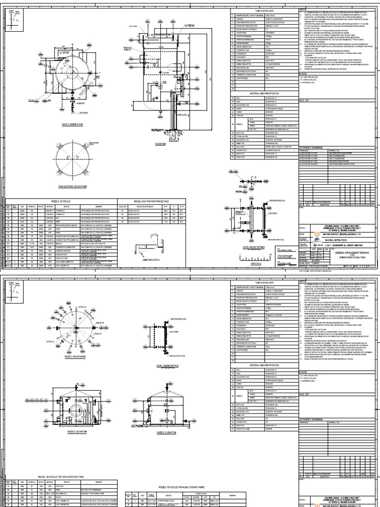General Arrangement for Fabricated Tank | PDF | Mechanical Engineering ...