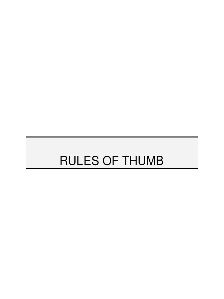 Rules of Thumb For Load Shedding | PDF