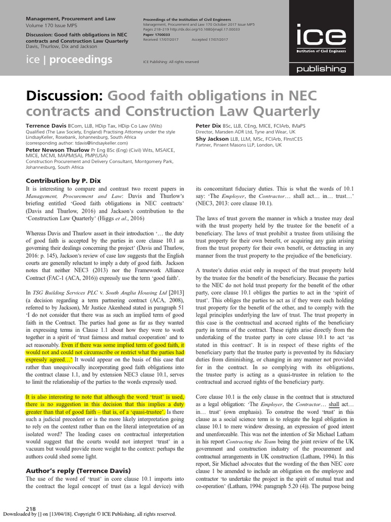 Good Faith Clauses Contractual Term Government Information