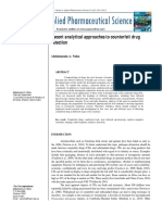 Recent Analytical Approaches To Counterfeit Drug Detection: Abdulmumin A. Nuhu