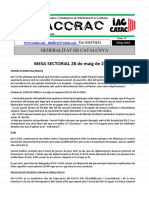 Catacrac-11 2018 Mesa Sectorial 28 Maig