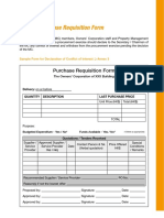 Purchase Requisition Form Sample