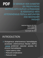 Increased Minimum Vein Diameter On Preoperative