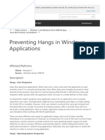 Preventing Hangs in Windows Applications Windows
