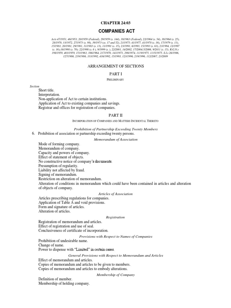 Zimbabwe Companies Act PDF Liquidation Board Of Directors