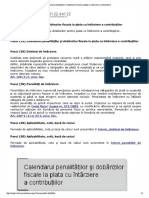 Calculul Penalitatilor Si Dobanzilor Fiscale La Plata Cu Intarziere a Contributiilor