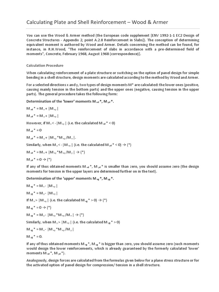 Wood & Armer Method for Plate Moments | PDF | Stress (Mechanics ...