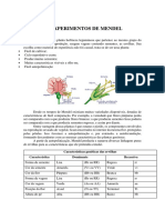 Os Experimentos de Mendel