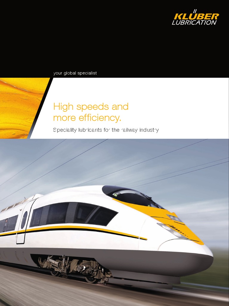 Speciality Lubricants For The Railway Industry B090000102 PDF PDF Motor Oil Lubricant