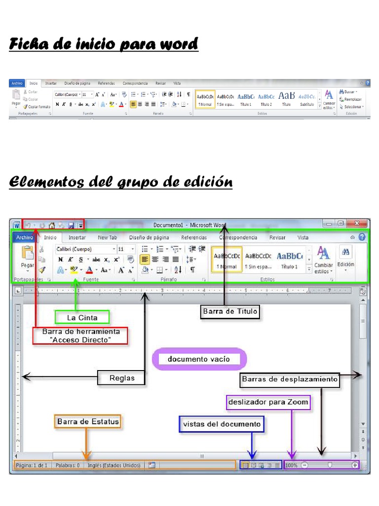 Guía de inicio para Word: Edición básica | PDF