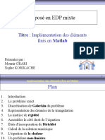 Exposé en EDP Mixte: Titre: Implémentation Des Éléments