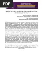 Agencia Docente e Criticidade Na Formacao - Pesquisa Questionário