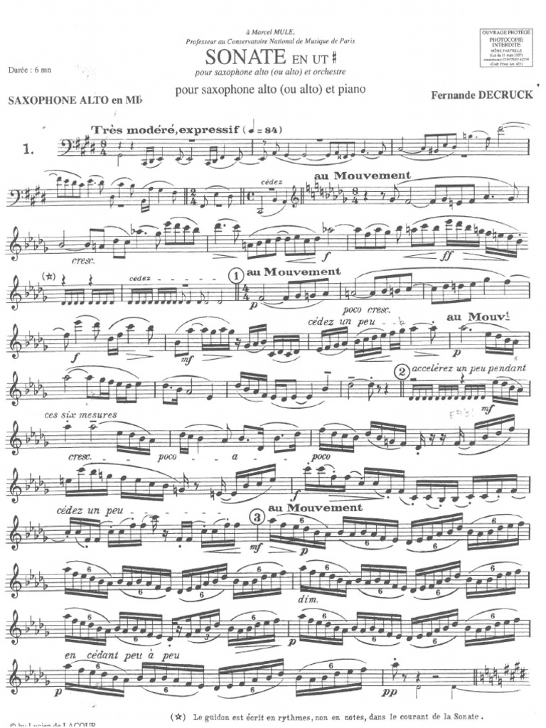 定番のお歳暮 Decruck Saxophone Sonata | PDF アート・デザイン・音楽