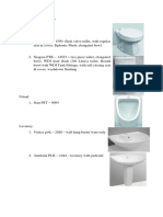Watercloset, Urinal, Lavatory, Shower Fixtures