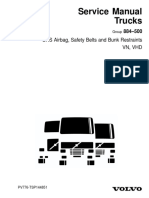 Service Manual Trucks: SRS Airbag, Safety Belts and Bunk Restraints VN, VHD