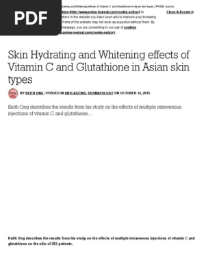 Skin Hydrating and Whitening Effects of Vitamin C and Glutathione in Asian  Skin Types - PRIME Journal | PDF | Vitamin C | Ultraviolet