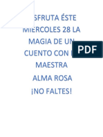 Disfruta Éste Miercoles 28 La Magia de Un Cuento Con La Maestra