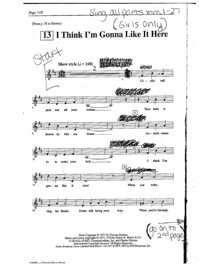 Annie JR PDF