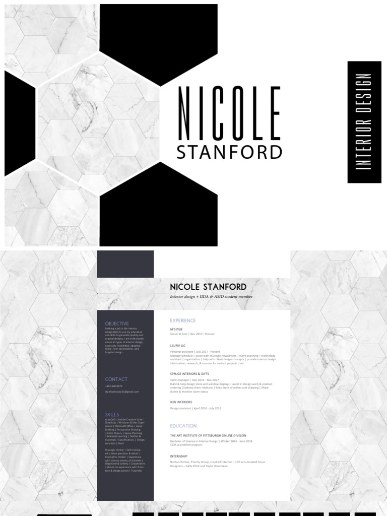 Nicole Stanford Portfolio | PDF | Interior Design | Upholstery