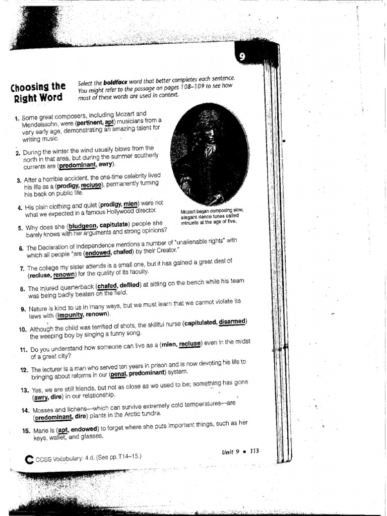 Vocabulary Workshop Level C Unit 9 Key Pdf