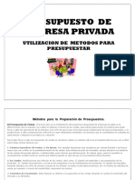 Metodos Para La Preparacion de Presupuestos