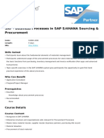 Business Processes in Sap S4hana Sourcing and Procurement