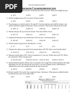 1st quarter pre-post test applied math ch