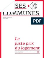 Le Droit Au Logement - Revue Causes Communes N°19