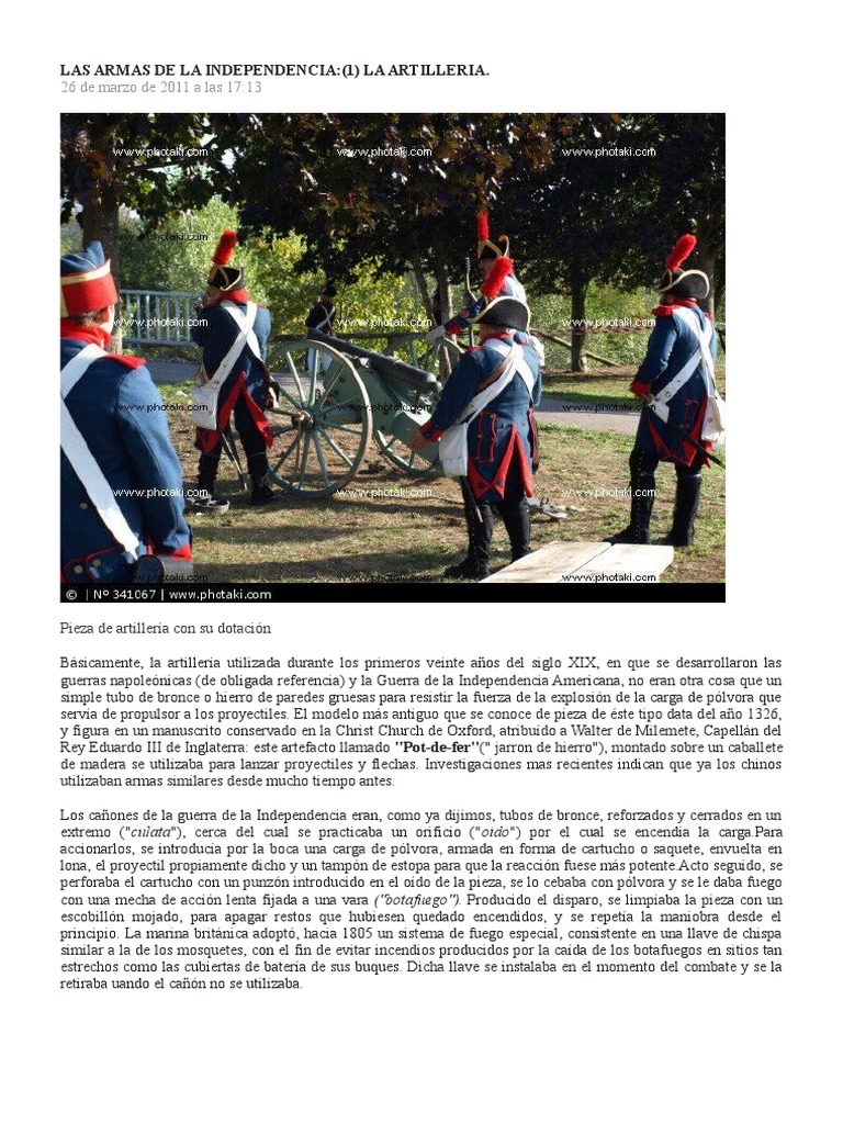 LAS ARMAS DE LA INDEPENDENCIA.doc Artillería