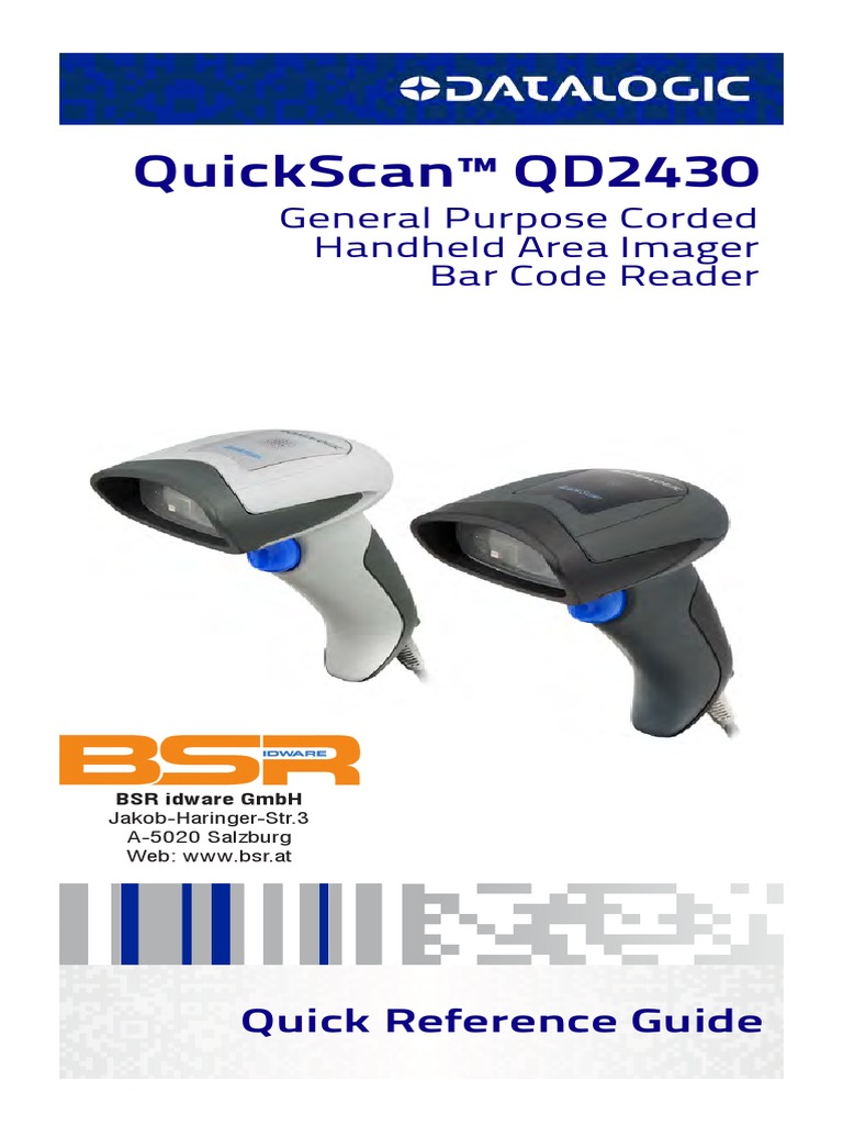 Quick Reference Guide QuickScan QD2430 en | PDF | Informática ...