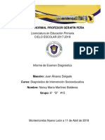 Examen diagnóstico y test sociométricos en grupo de 4°B