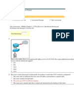 Take Assessment - DRSEnt Chapter 4 - CCNA Discovery Introducing Routing and Switching in The Enterprise (Version 4.0)