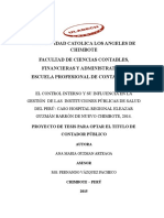 El control interno y su influencia en la gestión de las instituciones públicas de salud: Caso Hospital Regional Eleazar Guzmán Barrón