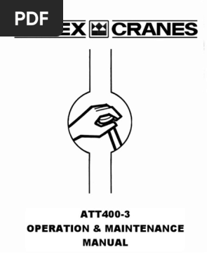 ATT400 Operation Maint 241384 | PDF | Crane (Machine) | Elevator