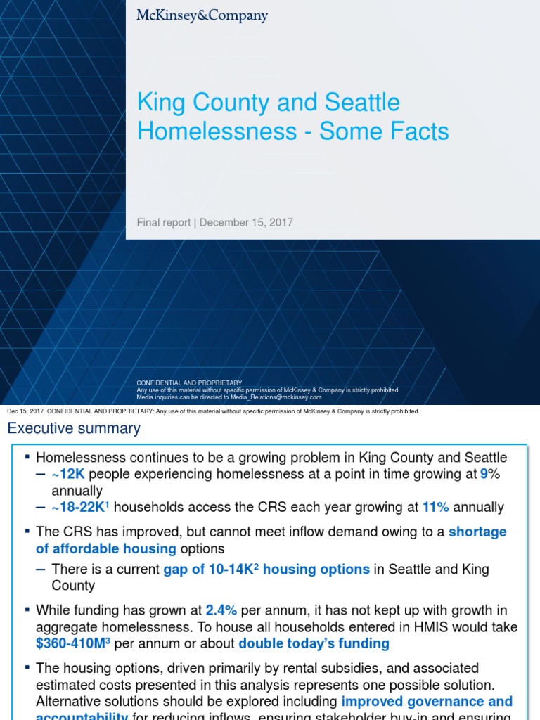 King County Homelessness Insights 2017 | PDF | Affordable Housing ...