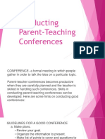 Conducting Parent Teaching Conferences