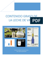 Determinación del % de grasa en la leche de vaca