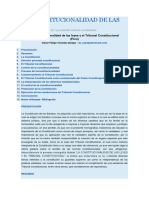 La Constitucionalidad de Las Leyes